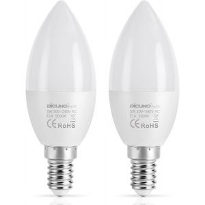 Kalanka-Prooe Ampoule E14 Led, 5w Ampoule E14 &iquest;&iquest;Quivalent 40w Halog&iquest;&iquest;Ne, Blanc Froid 5000k, 460lm, C37 Bougie Led, Petit Culot &iquest;&iquest; Vis, Non-Dimmable, Super Haut Cri 98, 2 Unit&iquest;&iquest;S - Neuf
