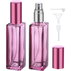 Vaporisateur Parfum Vide,Rechargeable De Sac,2 Pièces De Poche 20ml,Atomiseur Pour Date,Travail,Vacances (Violet) - Neuf