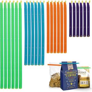 Jexnovashop-24 Pi&egrave;ces Clip Fermeture Sachet Alimentaire, Baguette Ferme Pince Alimentaire, Pour Stockage Des Aliments, Fermeture Des Sacs Cong&eacute;lation - Neuf