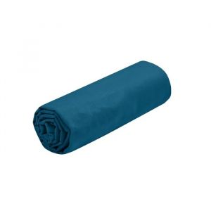 Drap Housse - Edens - 140 X 190/200 Cm - Coton 100% - Bleu P&eacute;trole - Bonnet 30 Cm - Neuf