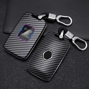 Étui pour clé de voiture 1 pièce (fibre de carbone), matériau souple, étui pour clé résistant à l'usure, adapté pour Koleos Kadjar Megane Captur Espace - Neuf