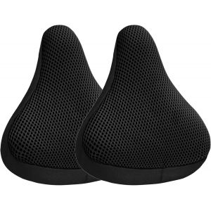 Lot De 2 Housse De Selle De Vélo,Protection De Selle De Vélo,Housse De Siège De Vélo,Souple Couvre Selle Velo,Sur Selle Confortable,Pour Vtt,Route Pour Hommes Femmes (Noir) - Neuf