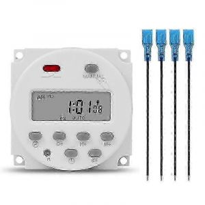 Minuterie Num&eacute;rique Lcd 12 V &Agrave; Intervalle D'une Seconde,Programmateur De Relais Temporis&eacute; Programmable 7 Semaines Cn101s - Neuf
