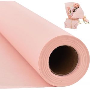 SHIBA-Papier cadeau kraft rose pêche de 38,1 cm x 9,8 m, pour emballage cadeau, bouquet de fleurs, anniversaire, Noël, fête des mè[3 - Neuf