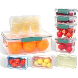 LETNERNY-Boîtes De Conservation Alimentaire ¿ Lot De 9 Récipients Hermétiques Avec Couvercle, Résistants Au Froid Et À La Chaleur, Anti-Fuite, Idéaux Pour Le Meal Prep Et L'Organisation De La Cuisine - Neuf