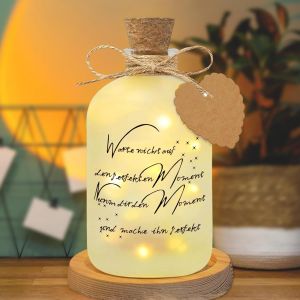 Jgd-Bouteille Lumineuse Led, Bouteille Lumineuse, Bouteille Lumineuse Led Avec Dicton, Cadeau Personnalis&eacute;, Bouteilles D&eacute;coratives Avec Bouchon En Li&egrave;ge Pour Cadeau, Amis, Petite Amie, Anniversaire, - Neuf