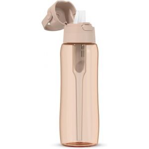 Gourde Filtrante Solid, 1 Filtre &Agrave; Charbon Actif, Cappuccino 0,7 L - Sans Bpa Bouteille D'eau, Filtre Le Chlore Et Autres Contaminants - Gourde Sport, Gourde Paille, Bouteille D'eau De Sport - Neuf