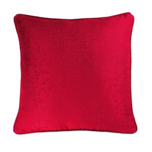 Coussin - Adamo - Jacquard - Rouge Intense - 60 X 60 Cm - Neuf