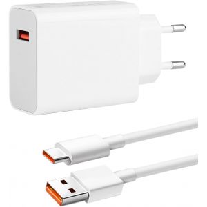 LORANKA-Chargeur USB 67W pour 14 13T 13 12 11 Pro Note 15 14 13 12 5G 14T 13T 12 Pro 11T 10 Poco X6 X5 X4, Adaptateur Bloc d&iquest;Alimentation Fast Charger Turbo avec C&acirc;ble de Charge 2M 6A - Neuf