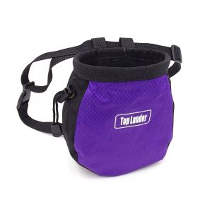 Sac À Craie D'escalade Avec Ceinture Et Poche Zippée Pour Fitness,Gymnastique,Haltérophilie,Chasse,Sac De Magnésie - Type Purple - Neuf