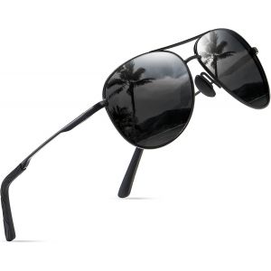 Lunettes De Soleil Homme Pilote Lunettes De Soleil Polarisées Pour Hommes Et Femmes Protection Style Classique Lunettes Ultralégères Verres Anti-Reflets Conduite Pêche Sports Avec Lunettes De Soleil - Neuf