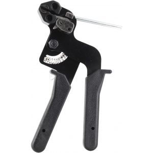 Checarzhn--No1-Pistolet À Attache De Câble En Acier Inoxydable Outil D'attache À Glissière Pistolet À Cravate En Métal Pince Pour Serre-Câbles Avec Fonction De Coupe Tension Réglable - Neuf