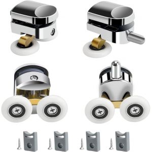 Porte de douche Galets, 23mm de Diamètre Remplacement à la Maison Coulissante, Porte de Douche Galets, s'inscrit 4-6mm de Verre, salle de Bains, des Pièces de Rechange - Neuf