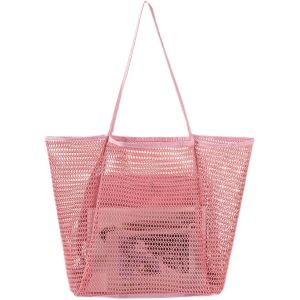 TIANYI-Grand Sac de Plage en Maille Femme Sac fourre-Tout pour Voyages Vacances Sacs de Courses Sac de Rangement Shopping Bag - Neuf