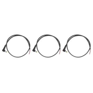 3Pcs Câble d'Alimentation Remplacement 5,5mm x 2,1mm Angle Droit 90 Degrés Fiche Mâle d'Alimentation DC à Nu Fil Connecteur d'Extrémité Ouverte Adaptateur pour Caméra DC, 0,5m - Neuf