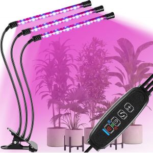 Kal-Lampe De Plante Led À Spectre Complet - Lampe De Bureau Pour Plantes D'intérieur - 60 Led - Télécommande Contrôlée Par Ligne - Lumière De Croissance Avec Minuterie - Neuf