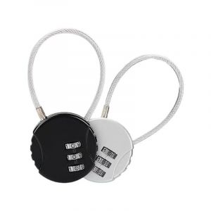 2pcs (Noir + Argent) Cadenas à combinaison Cadenas à 3 chiffres Bagages d'avion Petit cadenas à combinaison Cadenas à combinaison Cadenas de casier universitaire Couleurs de cadenas - Neuf
