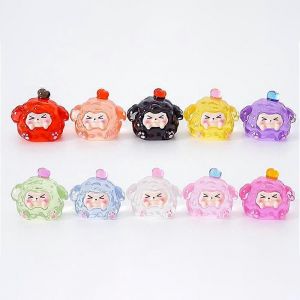 10pcs/set Mignon Ice Blessing Dumpty KIKI Poup&eacute;e DIY R&eacute;sine D&eacute;corations Bureau Ornements Enfants & ami Cadeau - Neuf
