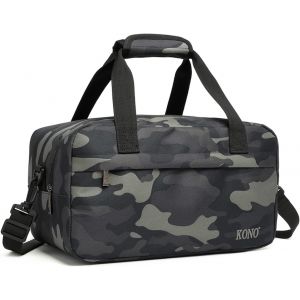 KALANKA-Sac de Voyage 35x20x20cm Pliable Sac Cabine à Main Léger pour Ryanair avec Bandoulière 14 litres, Camouflage - Neuf