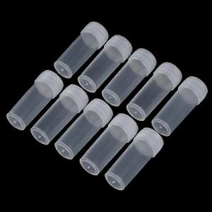 100pcs 5ml Tubes &Agrave; Essai En Plastique Flacons R&eacute;cipient D'&eacute;chantillon Poudre Artisanat Bouchon &Agrave; Vis Bouteilles Pour Fournitures De Chimie De L'&eacute;cole De Bureau - Neuf