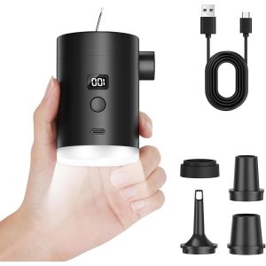 Loc-Pompe À Air Électrique Portable 3 Kpa Avec Batterie Rechargeable De 4000 Mah Pour Matelas Gonflable Avec Lanterne De Camping Réglable Pour Piscine Flotteur Matelas Gonflable - Neuf