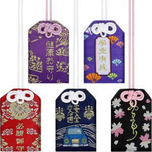 5 Pi&egrave;ces Japonais Omamori Sachet Porte-Bonheur Amulette Breloques Pour La Sant&eacute;/&Eacute;ducation/Amour/Succ&egrave;s/S&eacute;curit&eacute;,5 S - Neuf