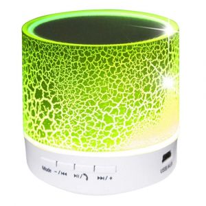 Enceinte Bluetooth Portable LED Lumineuse Mains-Libres Carte TF 32GB Vert YONIS - Neuf