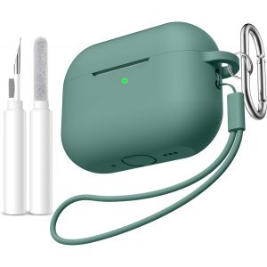 LORANKA-Coque pour AirPods Pro 3 2025 &iquest; &Eacute;tui en Silicone Anti-Choc Durable Compatible avec Apple AirPods Pro 3 Case, Incluant Un Kit de Nettoyage, Carabiner & lani&egrave;re [LED Visible] &iquest; Pin&egrave;de - Neuf