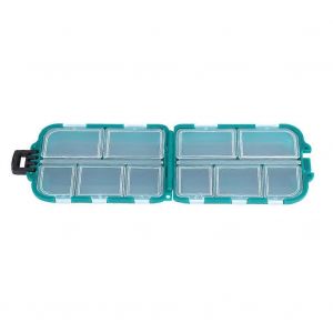 Double Couche Pêche Appâts Boîte Leurres Porte-Hameçons Étui De Rangement - 10 Emplacements - Neuf