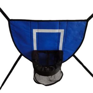 Ensemble De Panier De Basket-Ball Bleu Pour Trampoline, Mini Panier De Basket-Ball, Planche D'intérieur Universelle Avec Pompe Et 1 Mini Ballon - Neuf