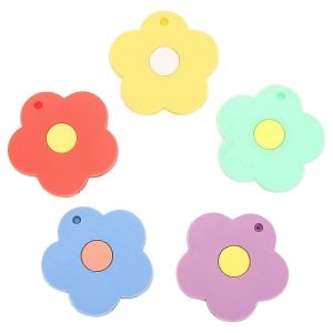 5pcs fleur clés couvre-clés en silicone Capuchons de clé de maison Capuchons de protection de clé - Neuf