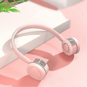 Petit ventilateur silencieux Ventilateur de cou portable Ventilateur de cou de chargement USB Ventilateur de cou suspendu - Neuf