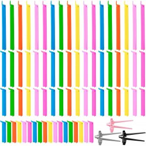 63 Pi&egrave;ces 16/11/9/7cm Pince Sachet Alimentaire,Pince Fermeture Sachet Alimentaire Plastique,Pince Alimentaire D'&eacute;tanch&eacute;it&eacute; Plusieurs Couleurs,Pour Emballage Bonbons Snacks - Neuf