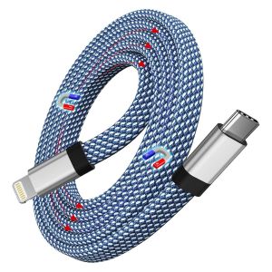 Tta-Cable I-Phone Usb C Magnétique, Câble Usb C Vers Light-Ning 1m, Certifié Mfi Cable I-Phone Usb Câble Light-Ning, I-Phone Charge Rapide Fil Pour I-Phone 14/14 Pro/13/13 Pro/12/11/X/Xs/Xr/8 Se - Neuf