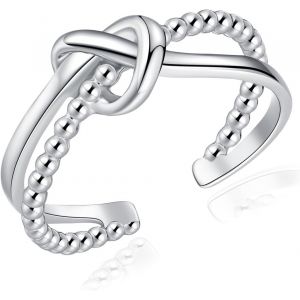 Kahfl-Bagues En Argent Sterling 925 Pour Femme-Élégantes Et Simples-En Forme De X-Empilables-Empilables-Ouvertes-Pour Femmes Et Filles - Neuf