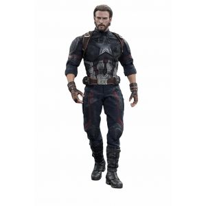 Figurine Hot Toys Mms480 - Marvel Comics - Avengers 3 : Infinity War - Captain America Movie Promo Edition Standard Version - Neuf