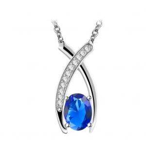 Romad Platine Plaqué Chaîne Collier Croix Pendentif Bijoux En Cuivre Pour Femmes Lady Girl - Neuf