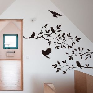 Autocollant mural amovible en vinyle motif arbre et oiseau, décoration d'intérieur à faire soi-même - Neuf