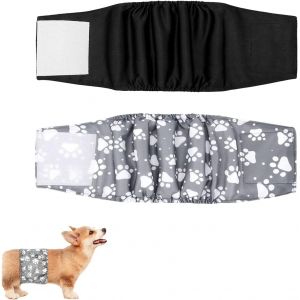 Couches Lavables Et S Pour Homme,Culotte De Protection Réglable,Bandes Ventrales Pour Chien Mâle,Motif Empreintes De Pattes,Taille Xl - Neuf