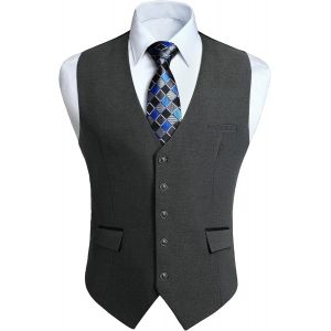 Cauc-Gilet Costume Homme Formel Classique Casual Gilets Sans Manche Homme Pour Mariage Business Parti Coton Vest - Neuf