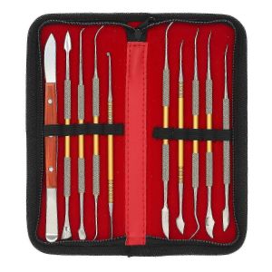 10pcs Dentaire En Acier Inoxydable Cire Sculpture Outil Ensemble Dentiste Sculpture Couteau - Neuf