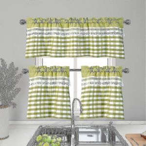 Rideaux de cuisine Décor Rideau de fenêtre Luxe Café Valance Topper Rideaux - Neuf