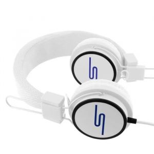 Casque audio son stéréo EXTRA-Bass - fonction. micro + télécommande - BLANC pas cher NOEL - Neuf