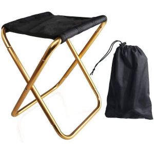 Tabouret De Camping Pliable Ultra-Léger Et Portable - Robuste, Compact, Durable, Idéal Pour Les Activités De Plein Air, Supporte 220,5 Lb - Neuf