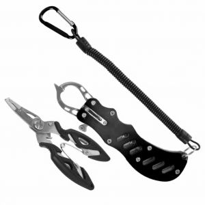 Pince De PêChe Pince De PêChe Portable Polyvalente PoignéEs De Poisson Avec LanièRe Et Gaine Noir - Neuf