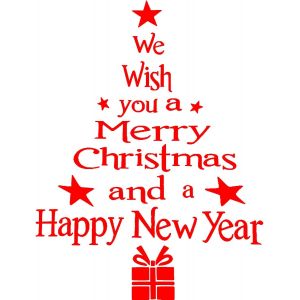 2 Morceaux de l'Arbre de No&euml;l Autocollants Lettres Autocollants Amovibles en PVC Autocollants muraux peinture Murale D&eacute;coration de Fen&ecirc;tre pour No&euml;l, D&eacute;coration de la Maison des Fournitures (Rouge) - Neuf