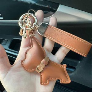 De Voiture en cuir Keychain Sac avec le Chien de bande dessin&eacute;e de Charme, Sac &agrave; main Pendentif, &agrave; Distance d'Entr&eacute;e de Titulaire (Durand1) - Neuf