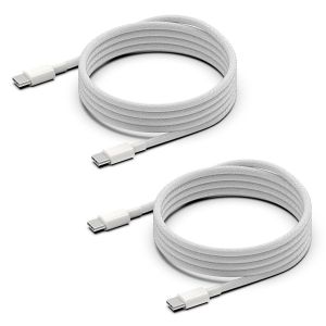 KALANKA-C&acirc;ble USB C vers USB C[Lot de 2] 3M 60W C&acirc;ble Type C Charge Rapide Compatible avec iPhone 15/16 Pro Max, iPad Pro, MacBook Air, Samsung Galaxy - Neuf