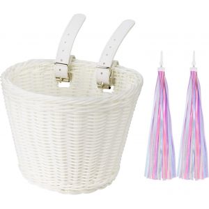 Kal-Panier Velo Enfant, Panier De Guidon De Vélo Enfant, Tricotage À La Main Panier Vélo Pour Filles Garçons - Neuf