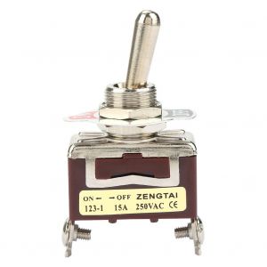 Lot de 2 interrupteurs a bascule momentanes marche/arret 12 mm, 2 broches, 2 positions, 15 A, 250 V - Neuf